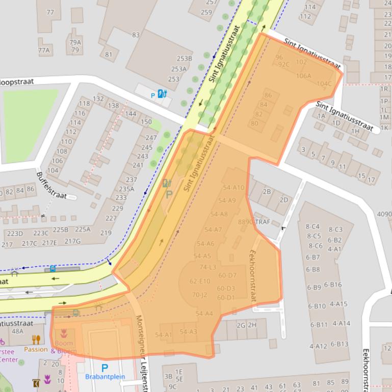 Kaart van postcodegebied 4817KN.