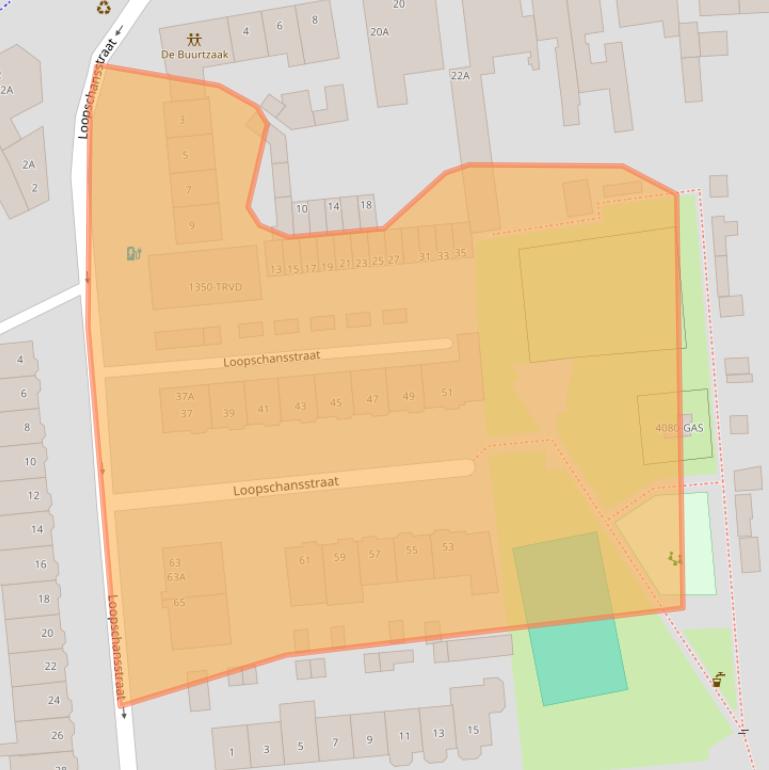 Kaart van postcodegebied 4817KR.
