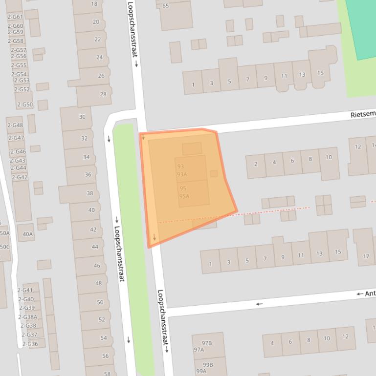 Kaart van postcodegebied 4817KS.