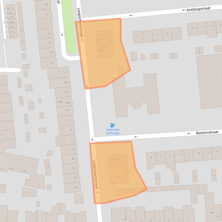 Kaart van postcodegebied 4817KT.