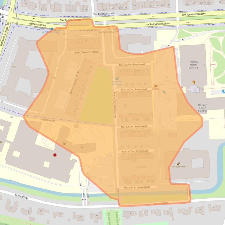 Kaart van postcodegebied 4817KZ.