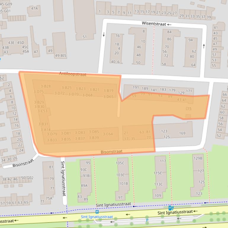 Kaart van postcodegebied 4817LH.