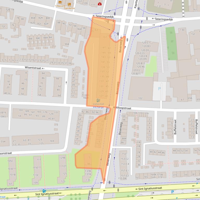 Kaart van postcodegebied 4817LK.