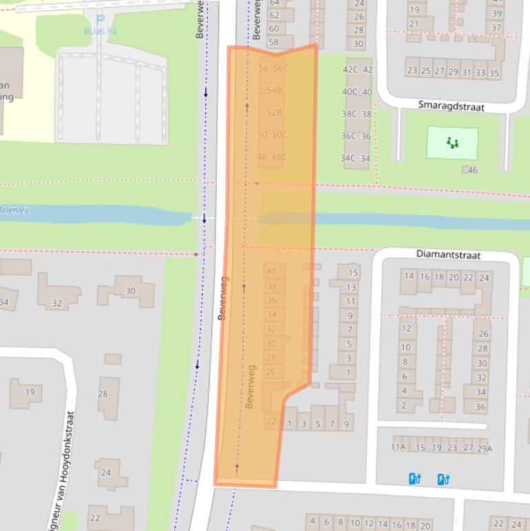 Kaart van postcodegebied 4817LM.