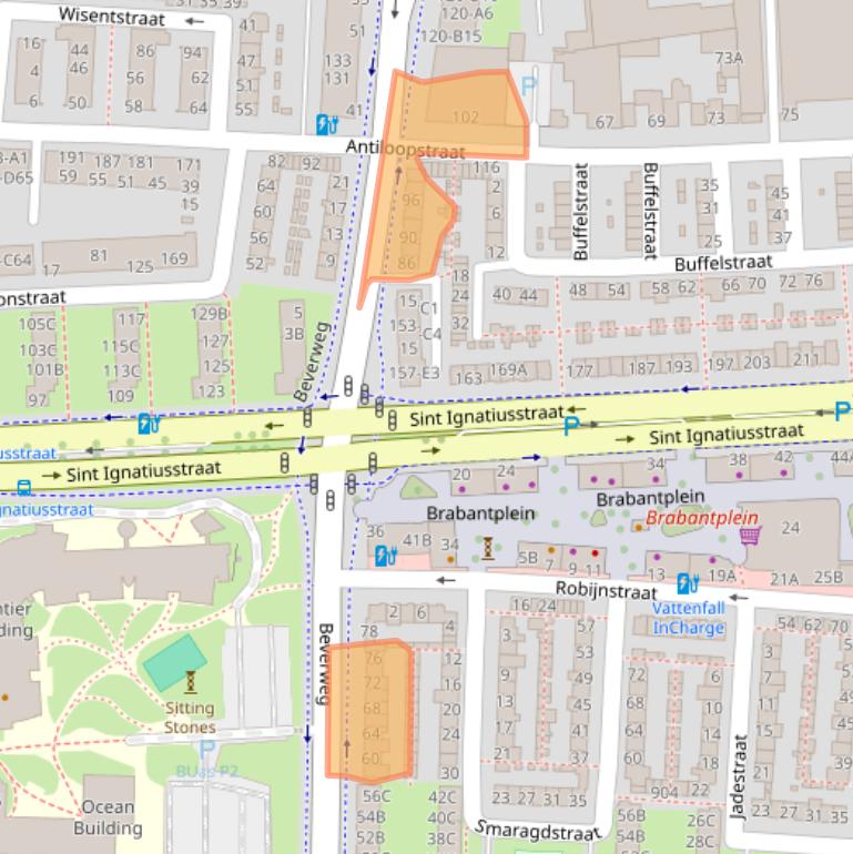 Kaart van postcodegebied 4817LN.