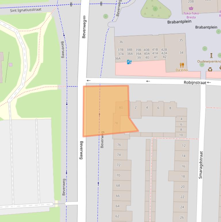 Kaart van postcodegebied 4817LP.