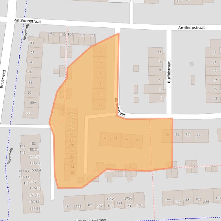 Kaart van postcodegebied 4817LV.