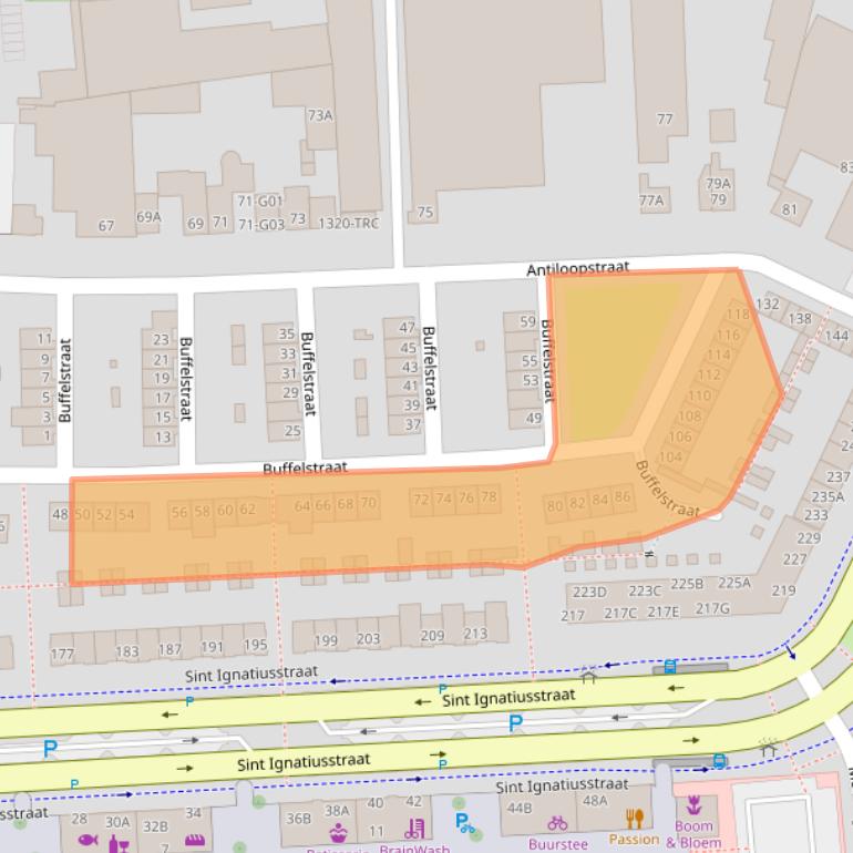 Kaart van postcodegebied 4817LW.