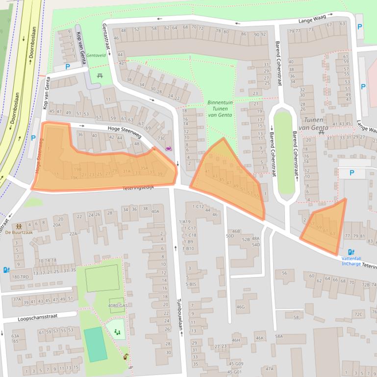 Kaart van postcodegebied 4817MA.