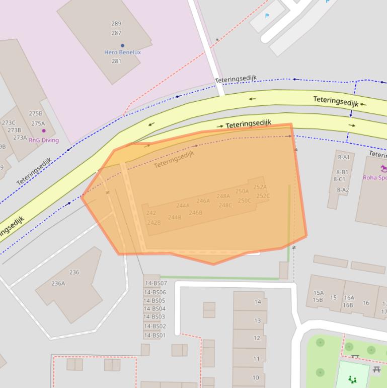 Kaart van postcodegebied 4817MC.