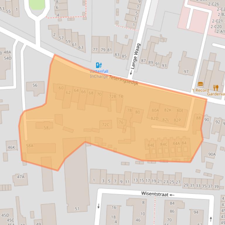 Kaart van postcodegebied 4817MH.