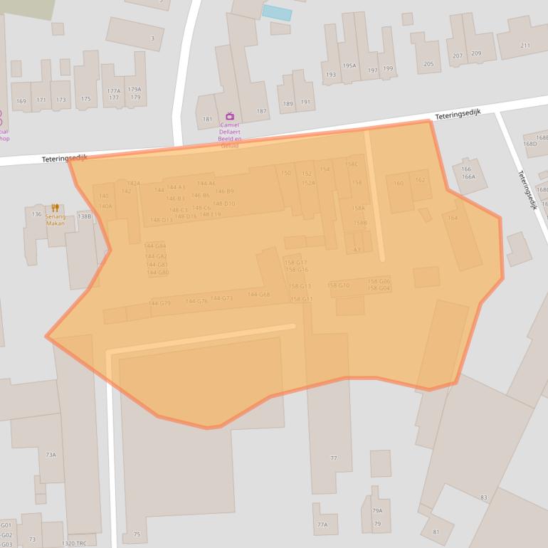 Kaart van postcodegebied 4817MK.