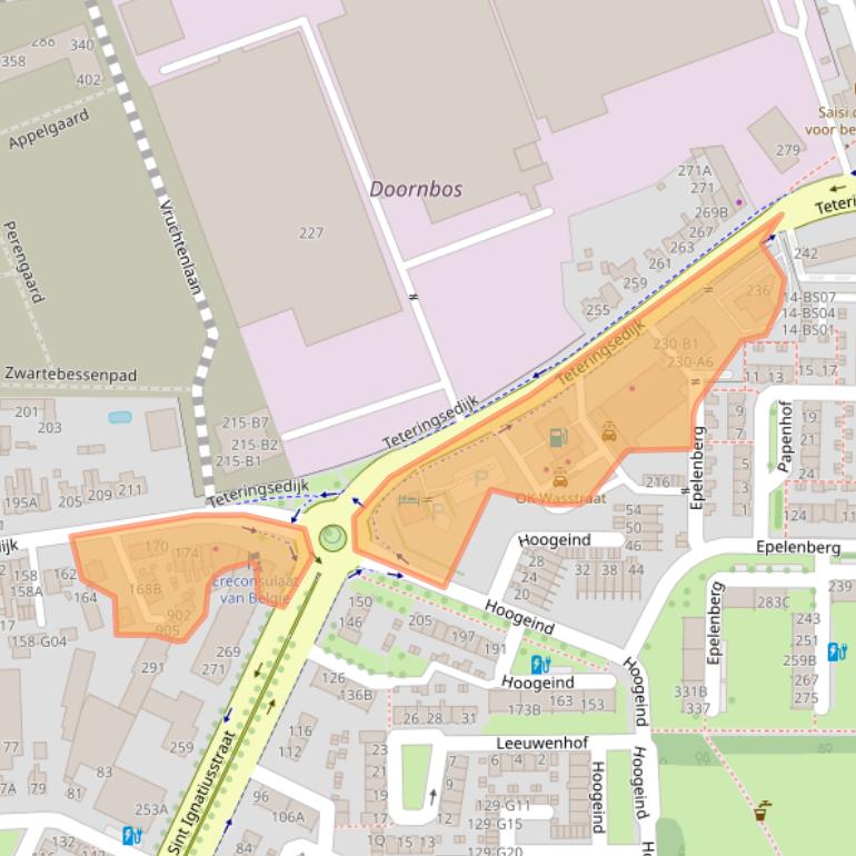 Kaart van postcodegebied 4817ML.