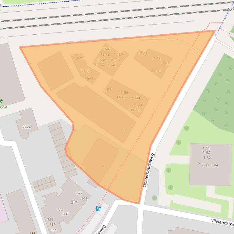 Kaart van postcodegebied 4817MX.