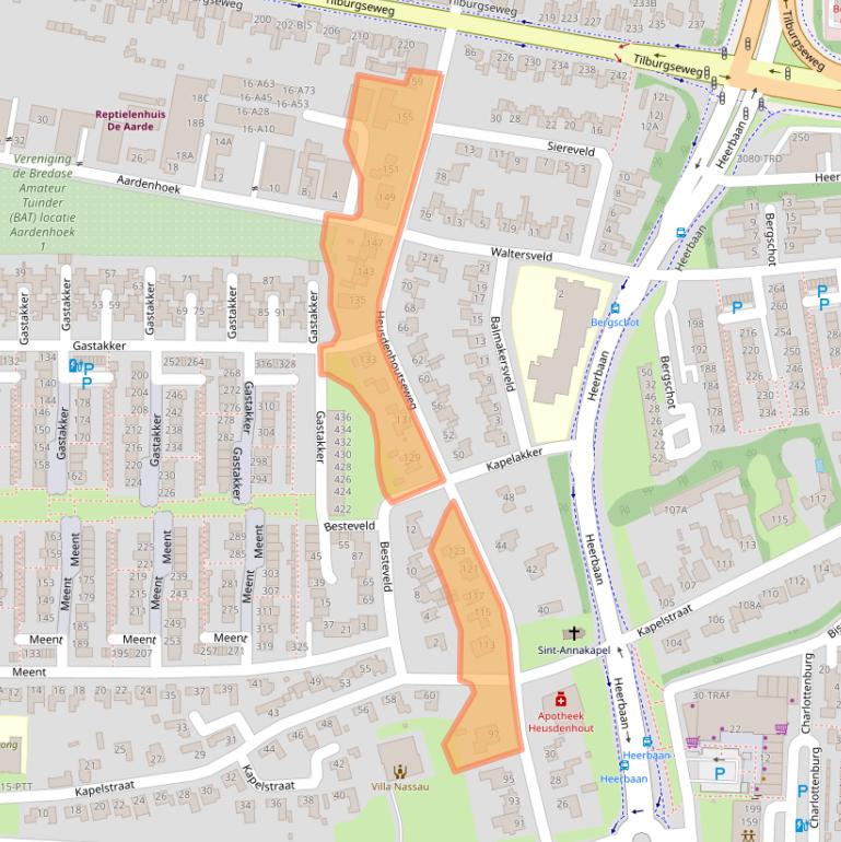 Kaart van postcodegebied 4817NB.