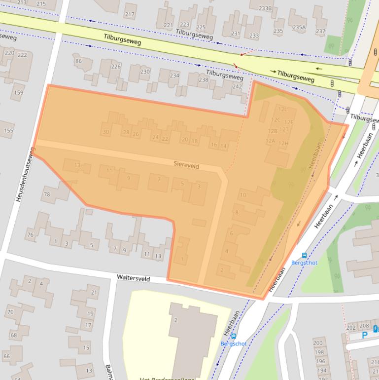 Kaart van postcodegebied 4817ND.