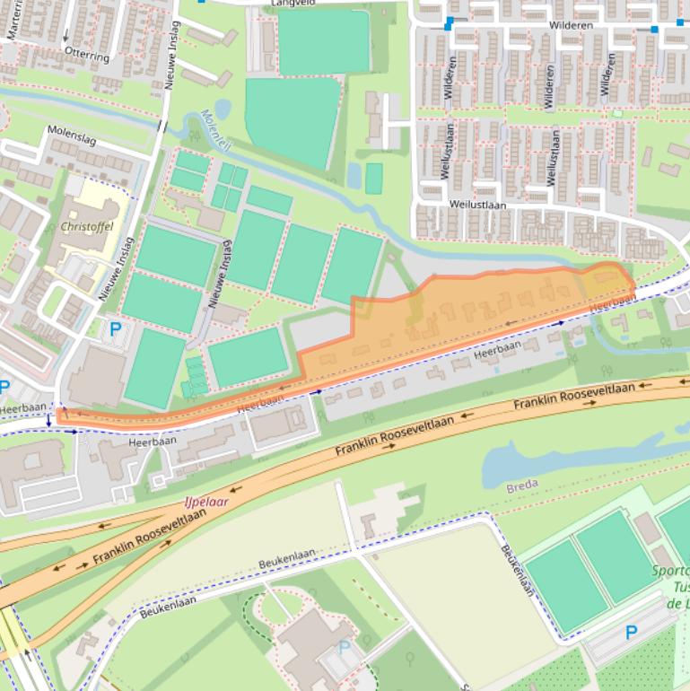 Kaart van postcodegebied 4817NK.