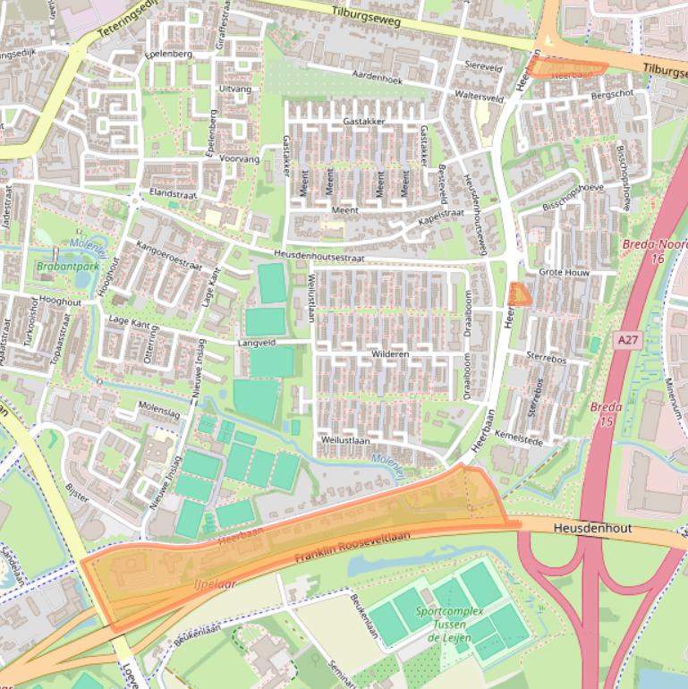 Kaart van postcodegebied 4817NL.