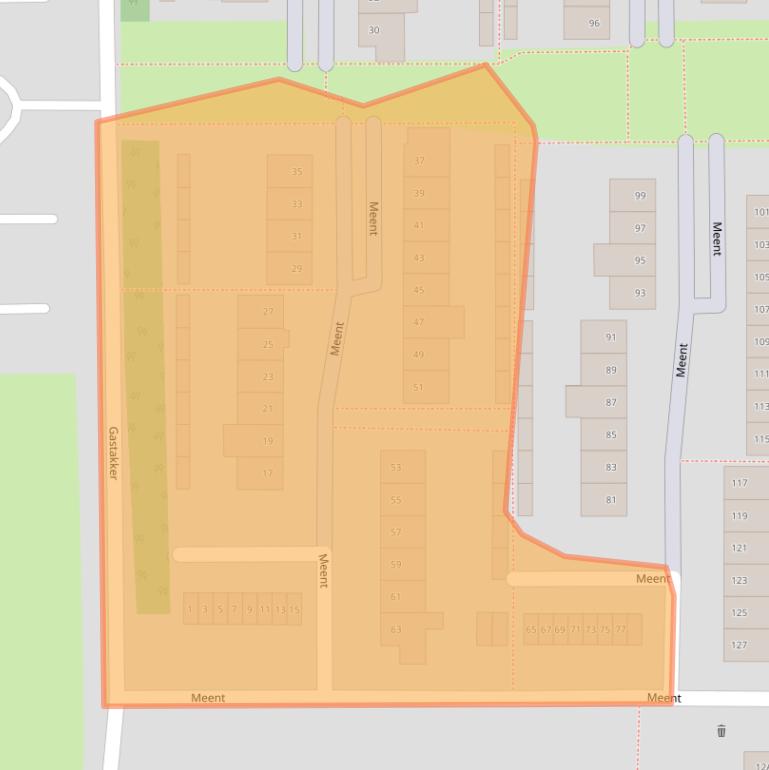 Kaart van postcodegebied 4817NP.