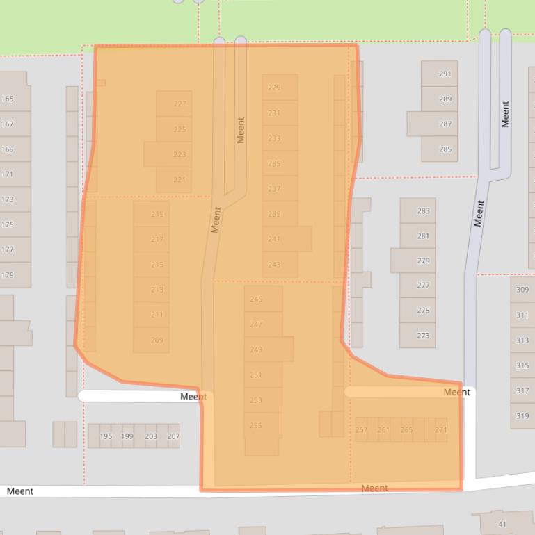 Kaart van postcodegebied 4817NT.