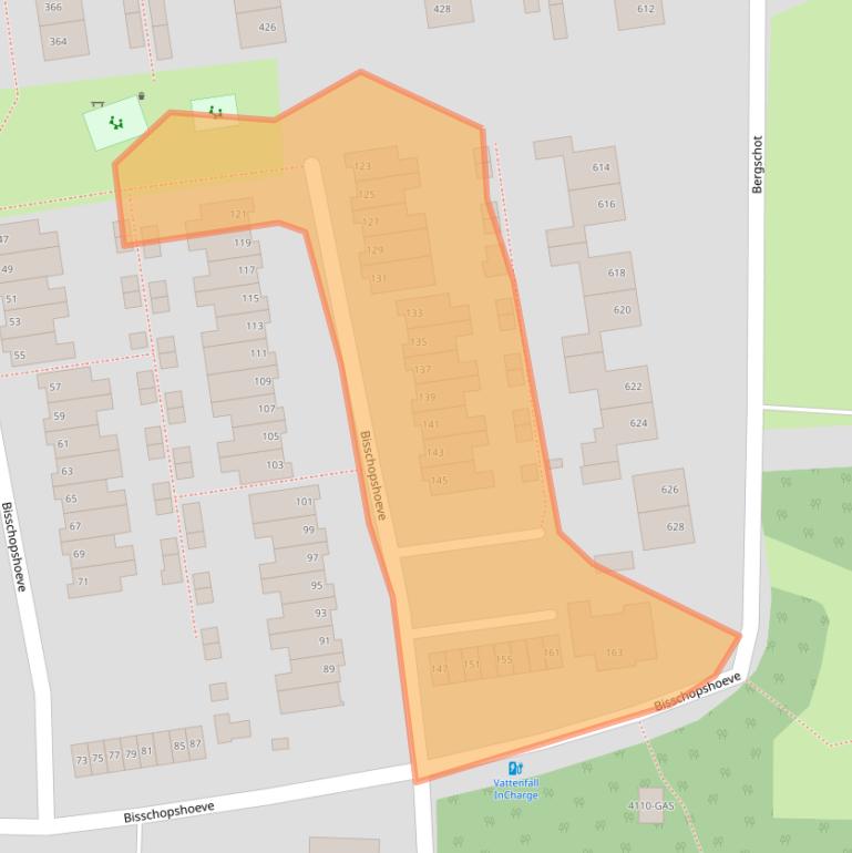 Kaart van postcodegebied 4817PT.