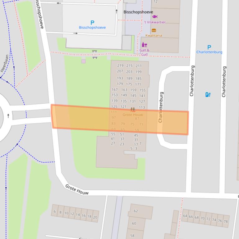 Kaart van postcodegebied 4817RB.