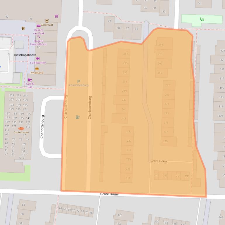 Kaart van postcodegebied 4817RE.
