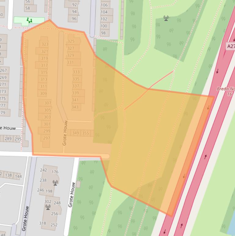 Kaart van postcodegebied 4817RG.