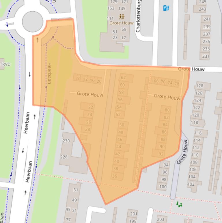 Kaart van postcodegebied 4817RH.