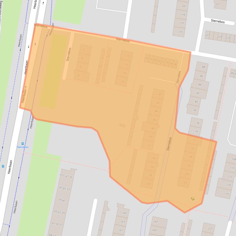 Kaart van postcodegebied 4817SH.