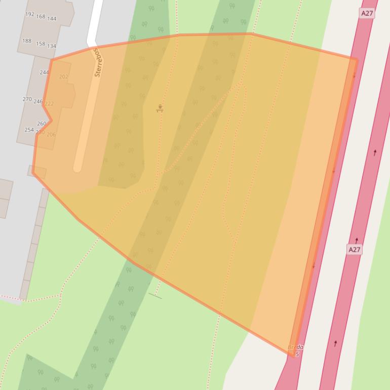 Kaart van postcodegebied 4817SM.