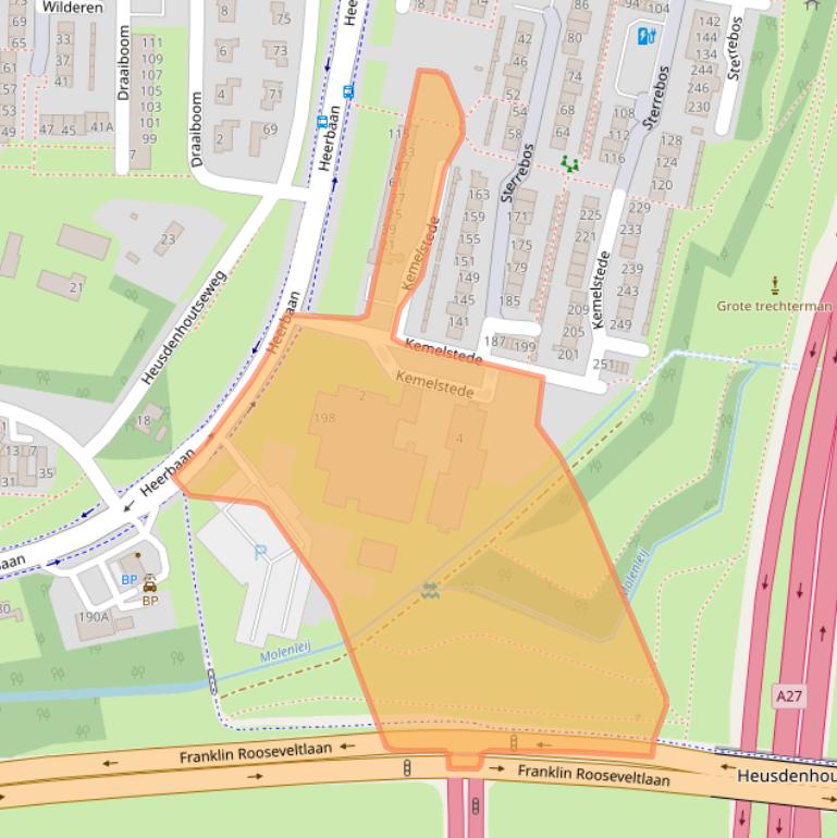 Kaart van postcodegebied 4817ST.