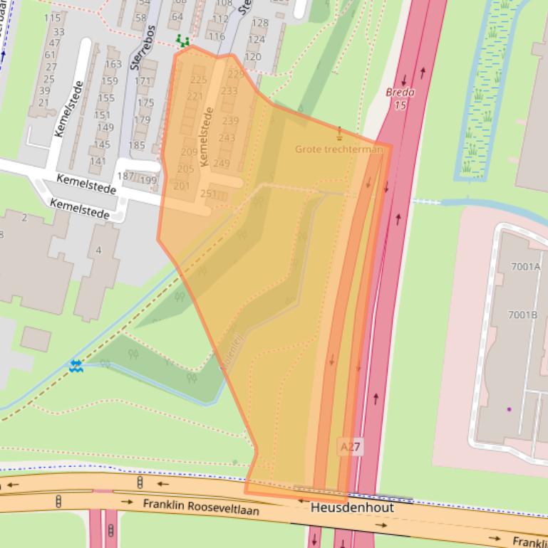 Kaart van postcodegebied 4817SX.