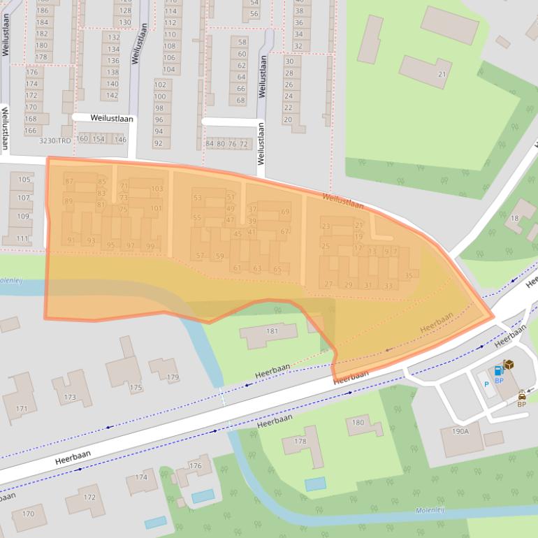 Kaart van postcodegebied 4817TA.