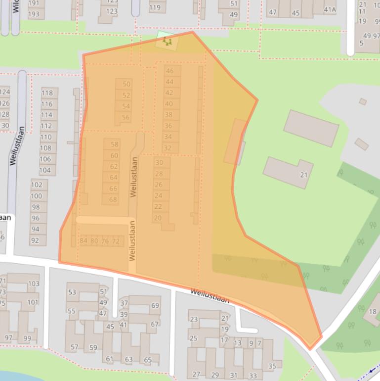 Kaart van postcodegebied 4817TM.