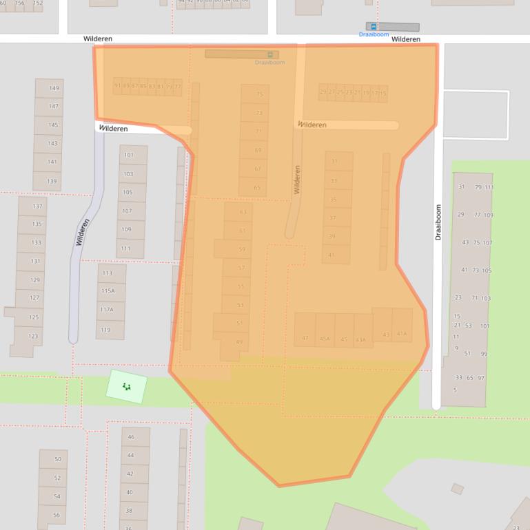 Kaart van postcodegebied 4817VA.