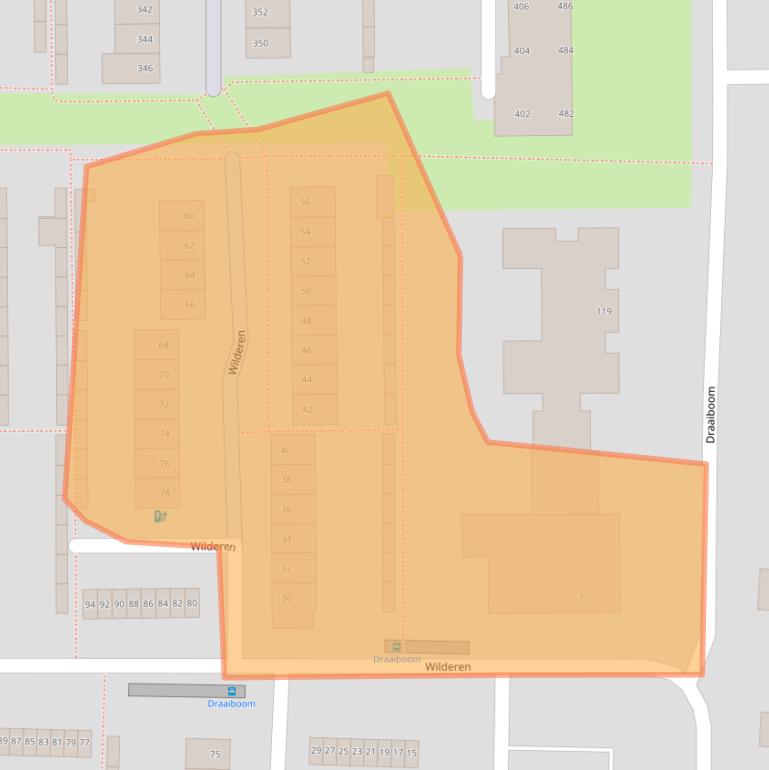 Kaart van postcodegebied 4817VG.