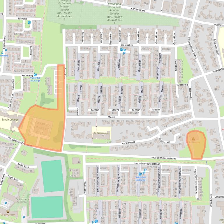 Kaart van postcodegebied 4817WB.