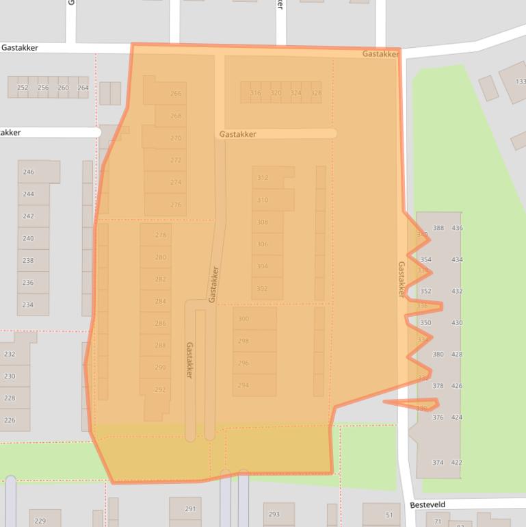 Kaart van postcodegebied 4817XH.