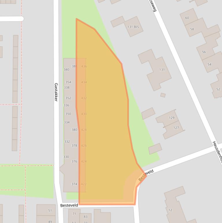 Kaart van postcodegebied 4817XK.