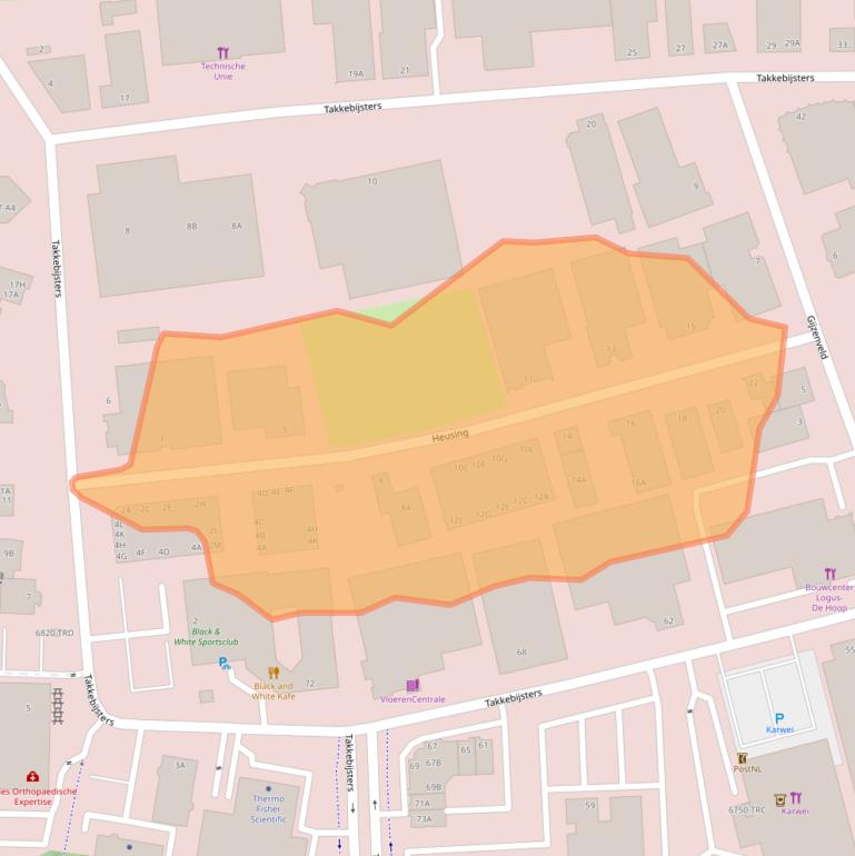 Kaart van postcodegebied 4817ZB.