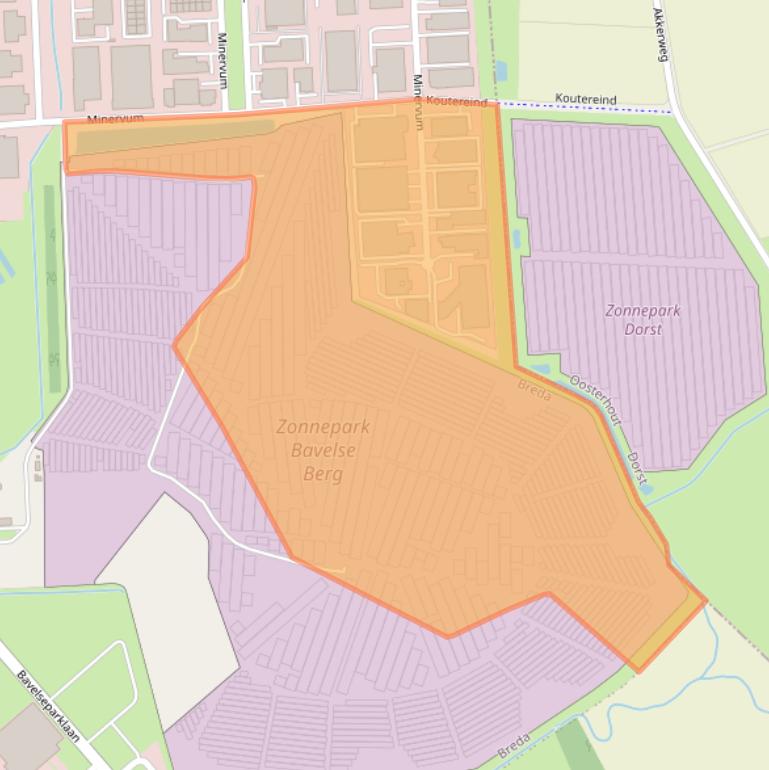 Kaart van postcodegebied 4817ZD.