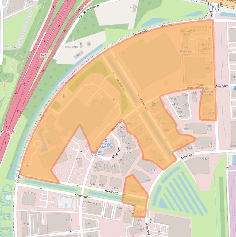 Kaart van postcodegebied 4817ZK.