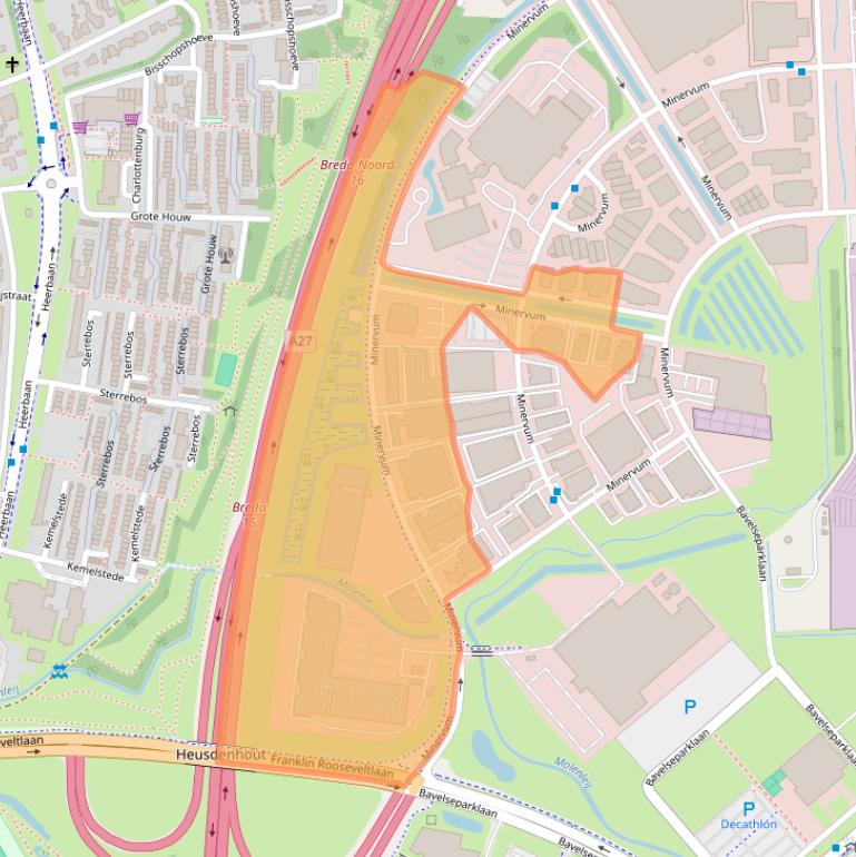 Kaart van postcodegebied 4817ZL.