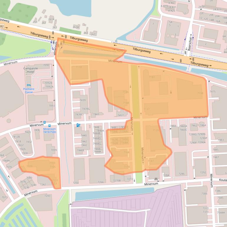 Kaart van postcodegebied 4817ZN.