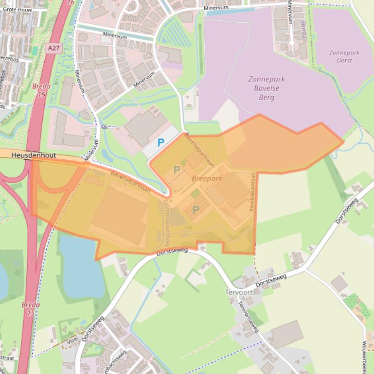Kaart van postcodegebied 4817ZX.