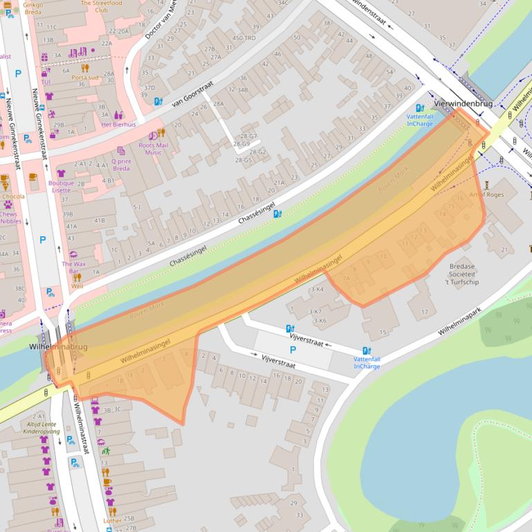 Kaart van postcodegebied 4818AA.