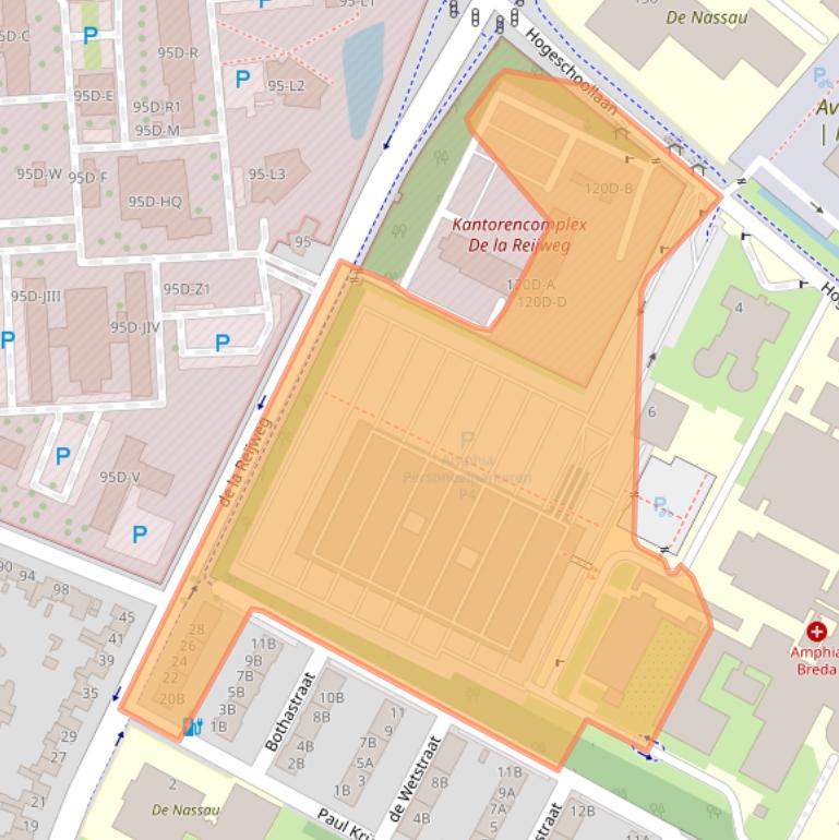 Kaart van postcodegebied 4818BB.