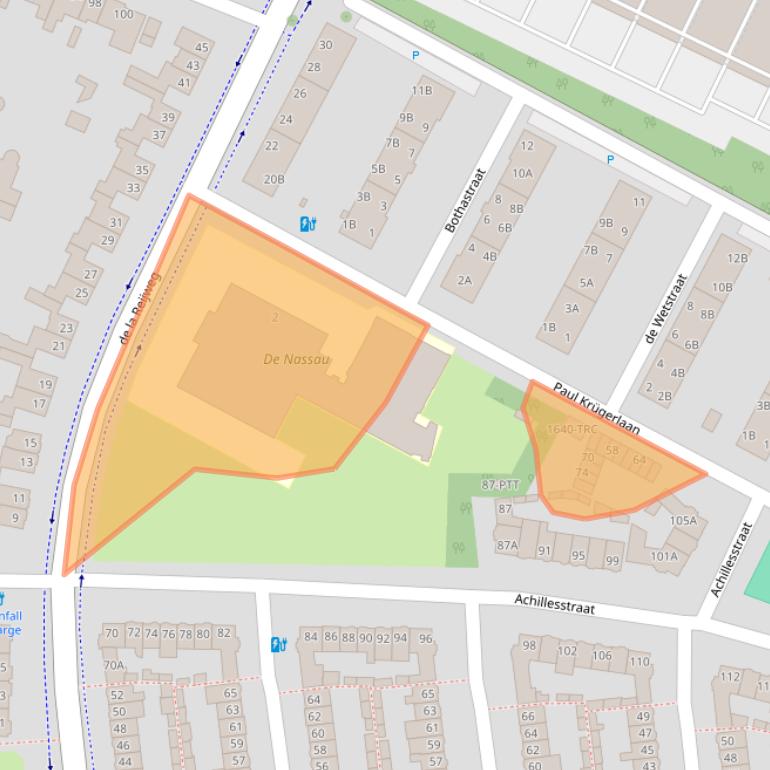 Kaart van postcodegebied 4818BC.