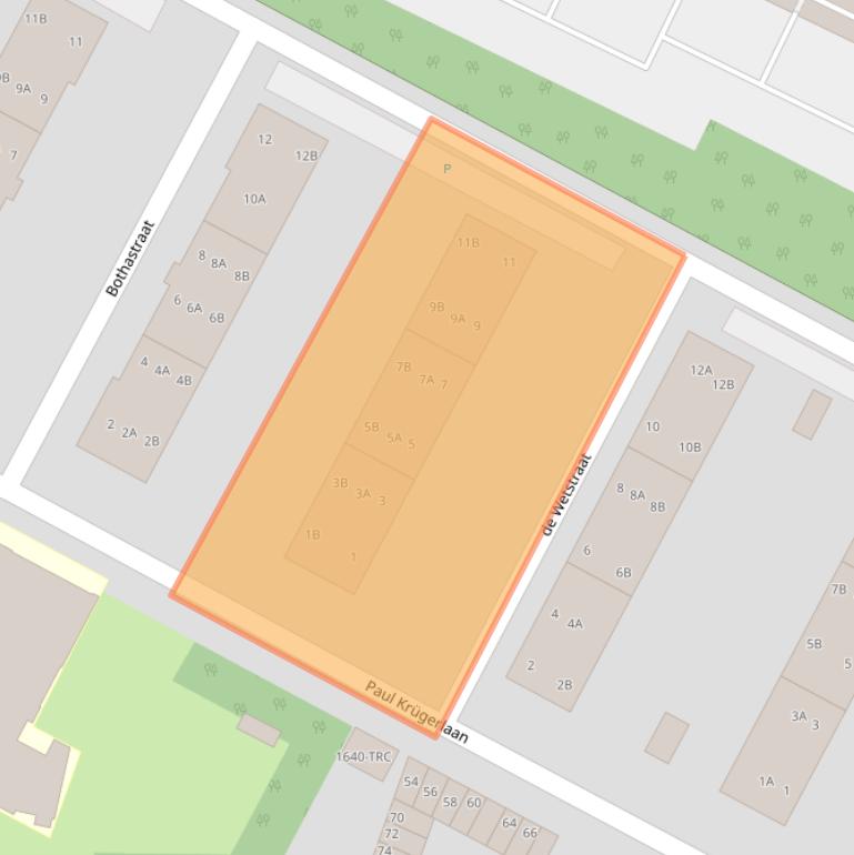 Kaart van postcodegebied 4818BG.